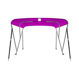 MSC® 3 Bow Bimini Boat Top Cover with Rear Support Pole and Storage Boot, Purple