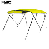 MSC 3 Bow& 4 Bow Bimini Top Boat Cover 2 Straps for Front and 2 Rear Support Poles Includes Mounting Hardwares with 1 Inch Aluminum Frame