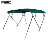 MSC 3 Bow& 4 Bow Bimini Top Boat Cover 2 Straps for Front and 2 Rear Support Poles Includes Mounting Hardwares with 1 Inch Aluminum Frame