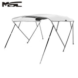 MSC 3 Bow& 4 Bow Bimini Top Boat Cover 2 Straps for Front and 2 Rear Support Poles Includes Mounting Hardwares with 1 Inch Aluminum Frame