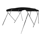 MSC 3 Bow& 4 Bow Bimini Top Boat Cover 2 Straps for Front and 2 Rear Support Poles Includes Mounting Hardwares with 1 Inch Aluminum Frame