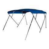 MSC 3 Bow& 4 Bow Bimini Top Boat Cover 2 Straps for Front and 2 Rear Support Poles Includes Mounting Hardwares with 1 Inch Aluminum Frame