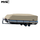 MSC®  Trailerable Pontoon Boat Cover 300D UV,Mainre Grade, Color Grey,Pacific Blue Available