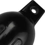 MSC® Vinyl Ribbed Boat Fenders Bumpers,Black, 4 Packs