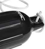 MSC® Vinyl Ribbed Boat Fenders Bumpers,Black, 4 Packs