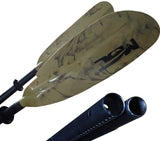 MSC Fishing Kayak Paddle, 2-Piece,Measurement Scale,86 inch and 95 inch Available, Olive