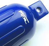 MSC® Vinyl Ribbed Boat Fenders Bumpers,Blue,4 Packs