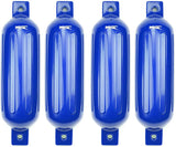 MSC® Vinyl Ribbed Boat Fenders Bumpers,Blue,4 Packs