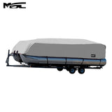 MSC®  Trailerable Pontoon Boat Cover 300D UV,Mainre Grade, Color Grey,Pacific Blue Available