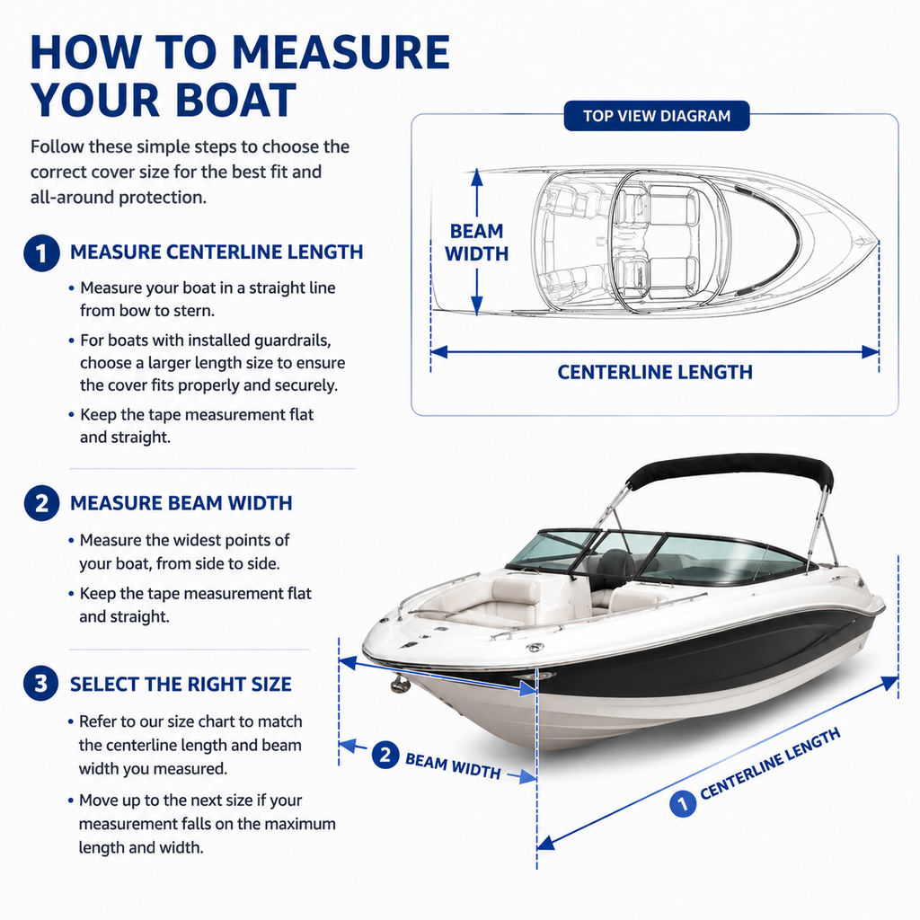 How to measure your boat and select appropriate boat cover?