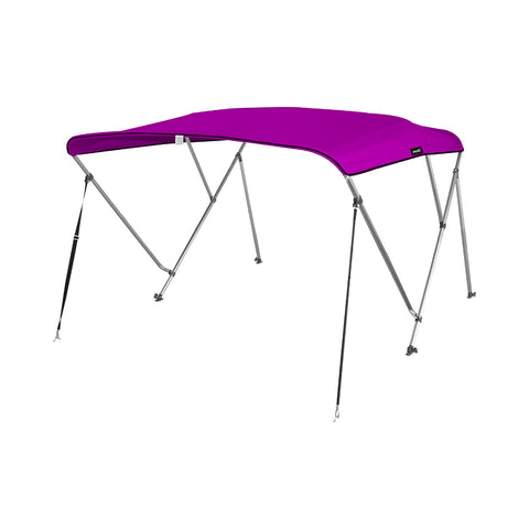 MSC® 3 Bow Bimini Boat Top Cover with Rear Support Pole and Storage Boot, Purple