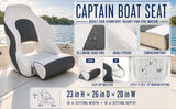 MSC Two Tones Bucket Boat Seat, Captain Seat, Pontoon Boat Seat