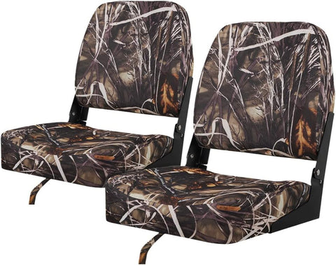 MSC Marine Grade Camo Fishing Seat, 2 Count, Heavy-Duty Fabric, Easy Installation, Durable