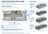 MSC®  Trailerable Pontoon Boat Cover 300D UV,Mainre Grade, Color Grey,Pacific Blue Available