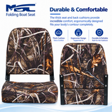 MSC Marine Grade Camo Fishing Seat, 2 Count, Heavy-Duty Fabric, Easy Installation, Durable
