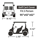 Waterproof Golf Cart Cover 2-4 Passenger Dustproof Storage for EZ Go Club Yamaha,Tan