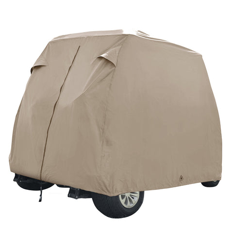 Waterproof Golf Cart Cover 2-4 Passenger Dustproof Storage for EZ Go Club Yamaha,Tan