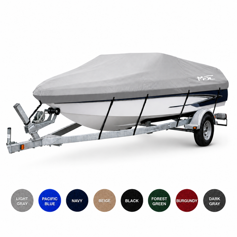 MSC® Heavy Duty 600D Marine Grade Polyester Canvas Trailerable Waterproof Boat Cover