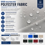 MSC® Heavy Duty 600D Marine Grade Polyester Canvas Trailerable Waterproof Boat Cover