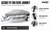 MSC® Heavy Duty 600D Marine Grade Polyester Canvas Trailerable Waterproof Boat Cover