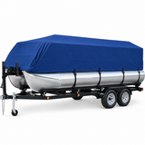 MSC®  Trailerable Pontoon Boat Cover 300D UV,Mainre Grade, Color Grey,Pacific Blue Available
