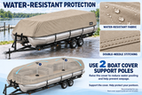 MSC®  Trailerable Pontoon Boat Cover 300D UV,Mainre Grade, Color Grey,Pacific Blue Available