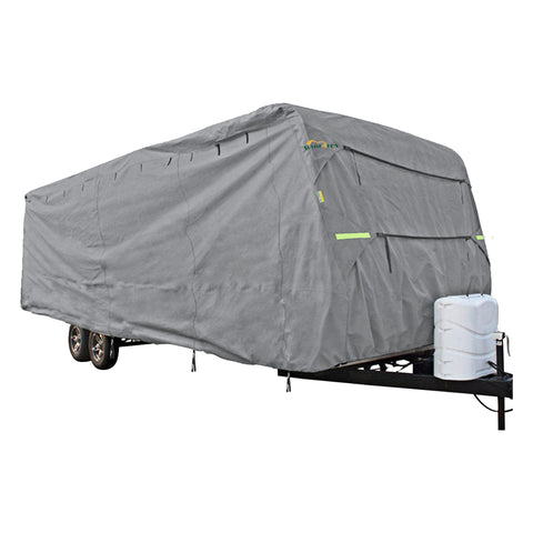 Summates Travel Trailer Cover RV Cover,Color Gray, 4 Layer Polypropylene Fabric , fits Most Sizes