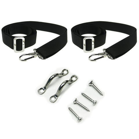 MSC Bimini Top Straps,Boat Straps with Stainless Steel Pad Eye Straps,Deck Loops Adjustable 28"~60"