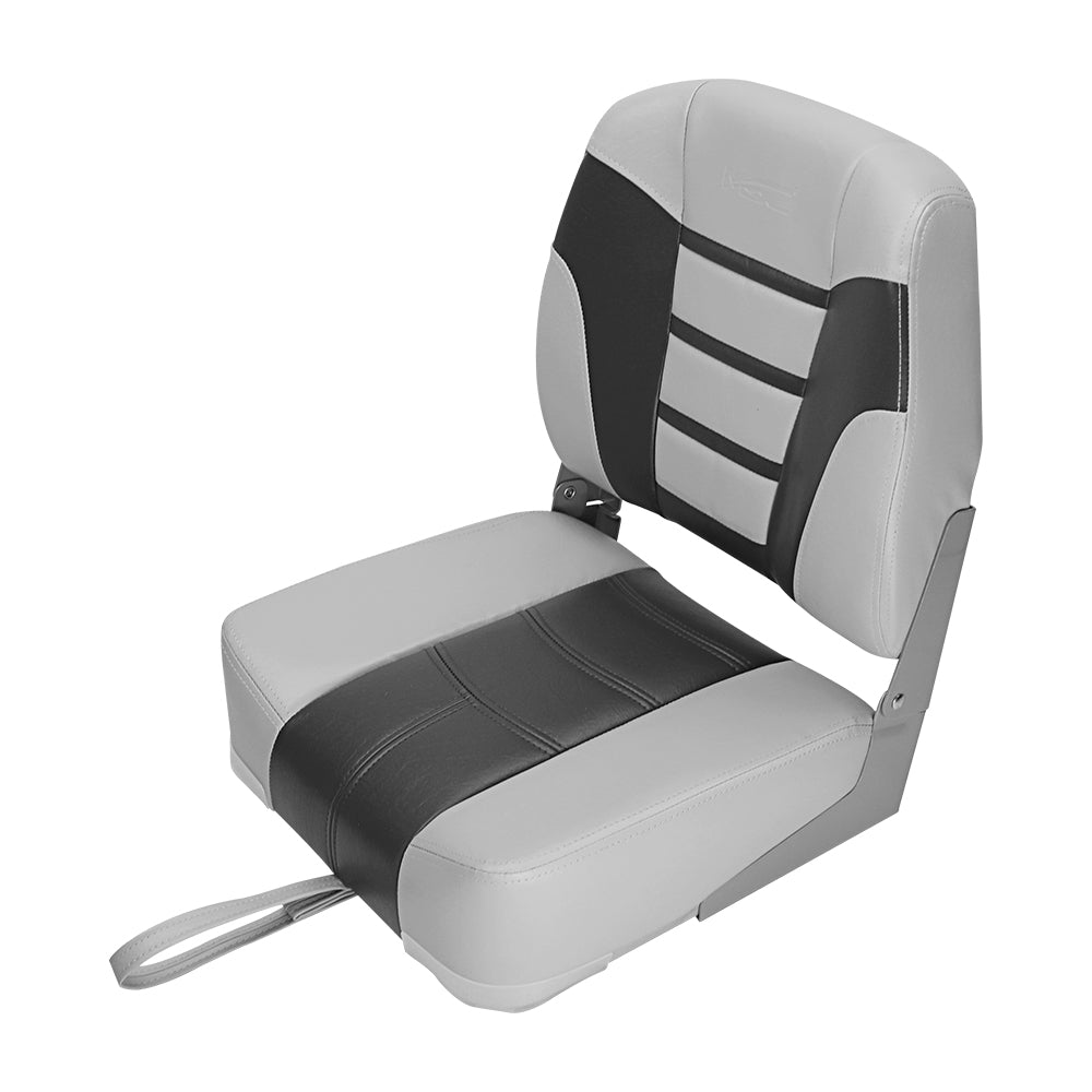 MSC Fishing Folding Boat Seats (Pair) - Camo Padded Seats With Aluminum Hinges For Fishing Boats, 225 Lb Capacity