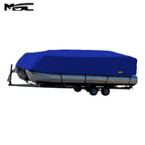 MSC®  Trailerable Pontoon Boat Cover 300D UV,Mainre Grade, Color Grey,Pacific Blue Available